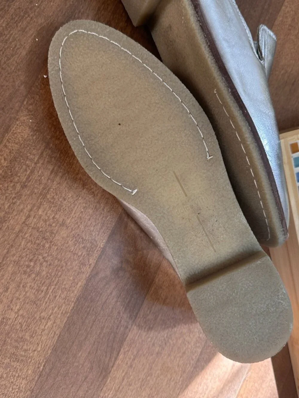 Dolce Vita Leather Loafers in Silver Metallic